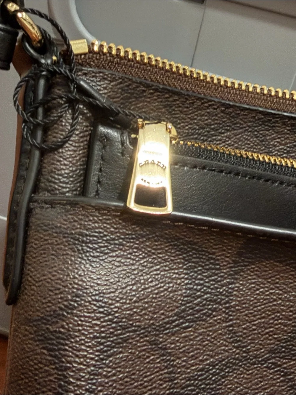 Vintage Coach East/West Crossbody Bag with Pop-Up Pouch